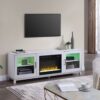 Summit - TV Stand Console With Fireplace - White Walnut Finish - Image 11