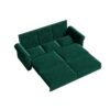 King Pull Out Sofa Bed, 3 In 1 Velvet Convertible Sleeper Sofa With Nailhead Trim & Rolled Arm, Multi Functional Sofa Bed For Living Room, Bedroom, Apartment, Office - Green - Image 10