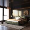 Queen Size Luxury Upholstered Platform Bed With Oversized Padded Backrest And Solid Wood Frame, Suitable For Multiple Heights Of Mattresses - Green - Image 7