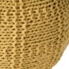 Yuny - Knitted Cotton Round Pouf With Modern Design - Yellow - Image 5