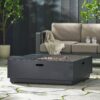 Modern Square Iron Fire Pit With 50, 000 Btu Output - Dark Gray - Image 7