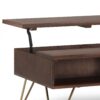 Hunter - Small Lift Top Coffee Table - Umber Brown / Gold - Image 3