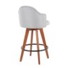 Ahoy - Contemporary Fixed Height Counter Stool With Bamboo Legs / Round Footrest (Set of 2) - Light Gray / Walnut - Image 4