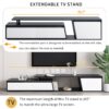 Modern, Minimalist Rectangle Extendable TV Stand, TV Cabinet With 2 Drawers And 1 Cabinet For Living Room, Up To 100" - Black - Image 5