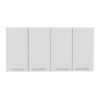 Wall Cabinet Four Doors, With Two Internal Shelves And Internal Plate And Glass Organizer - White - Image 2