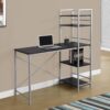 Computer Desk For Home Office, Laptop, Storage Shelves, Contemporary & Modern - Espresso - Image 2