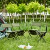 4 Piece Folding Outdoor Chair With Storage Bag, Portable For Camping, Picnics, Fishing - Green - Image 15