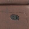 Genuine Leather Non-Power Reclining Sofa With Drop Down Table, Stainless Steel Cupholders And Magazine Bag - Brown - Image 7
