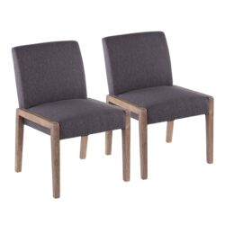 Carmen - Contemporary Chair (Set of 2) - White Washed / Gray