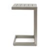 Aluminum Outdoor Side Table, C Shaped End Table, Outside Small Table For Patio - Silver - Image 10