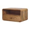 Avora - Wooden Wall Mounted Nightstand - Brown - Image 3