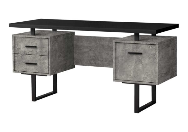 Computer Desk For Home Office, Laptop, Left, Right Set - Up, Storage Drawers, Contemporary & Modern - Black