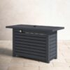 Propane / Gas Outdoor Fire Pit Table With Lid - Gray - Image 2