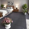 Diy - Module Interlocking Decking Tiles Floor Tile For Porch Poolside Outdoor And Indoor Balcony Backyard - Dark Gray - Image 5