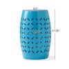 Lilac - Lace Cut Side Table Iron Compact Design - Blue - Image 3