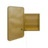 Rectangle Medicine Cabinet Mirror Bathroom Mirror With Storage Wall Mounted Medicine Mirror Cabinet With LED - Gold - Image 17