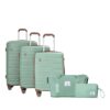 5 Piece Set (20"24"28 +A Travel Bag And A Toiletry Bag), Pp Hardshell Carry On Luggage Set With Tsa Lock Carry On Suitcase Luggage Durable Suitcase - Green - Image 18