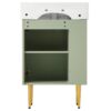 Bathroom Vanity, Combo Cabinet, Bathroom Storage Cabinet, Single Ceramic Sink, Left Side Storage - Green - Image 16