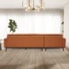 Ella - L-Shaped Left Sectional Couch - Cognac - Image 2