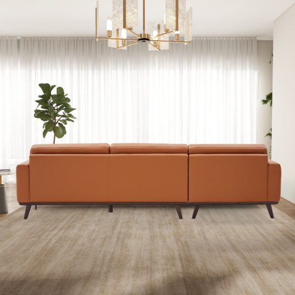 Ella - L-Shaped Left Sectional Couch - Cognac