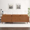 Lucco - Left Facing Sectional - Cognac Tan - Image 3