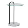Claire - Contemporary / Glam Side Table - Black / Clear - Image 2