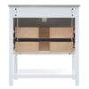 Modern Bathroom Vanity Cabinet, Combo With Open Storage, Two Drawers - White - Image 17