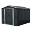 Outdoor Metal Storage Shed & Floor Base - Black - Image 5