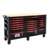 Heavy Duty Tool Cart With 19 Drawers, Tools Not Included, Mobile Storage For Workshop Or Laboratory - Black / Red - Image 3