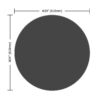 24" Round Tempered Glass Table Top Glass 1 / 4" Thick Round Polished Edge - Black - Image 7