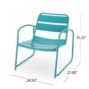 Contemporary Conrad Chair Outdoor Seating - Teal - Image 2