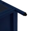 2 Doors Metal Storage Cabinet Display Cabinet With Glass Doors Metal Kitchen Sideboard Buffet Cabinet Glass Storage Cabinet For Dining Room Living Room Bedroom - Dark Blue - Image 16