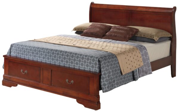 Louis Phillipe - Full Storage Bed - Cherry