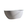 Solid Surface Matte Tub, Solid Surface Soaking Tub, Stone Resin Freestanding Bathtub, Thick Edge Stand Alone Tubs With Overflow, Pop-Up Drain (Oval) - Matte White - Image 12