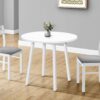 3 Pieces Dining Table Set, Small, Drop Leaf, Contemporary & Modern - White - Image 9