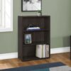 Bookshelf, Bookcase, 4 Tier, For Office, Transitional - Espresso - Image 3