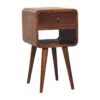 Mini Curve Lower Bedside Table - Chestnut - Image 2