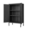 Suitable For Steel Storage Cabinets In Living Rooms, Kitchens, And Bedrooms, 2 Door Miscellaneous Storage Cabinet, Garage Tool Storage Cabinet, And Office File Cabinet 2 Movable Partitions - Black - Image 5