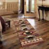 Nature's Nest - 5'3" X 7'3" Lodge Area Rug Polypropylene - Multi, Red - Image 5