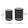Metal (Set of 2) End Table - Black - Image 3