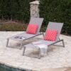 Myers - Modern Chaise Lounge Set With Adjustable Mesh Back - Gray - Image 3