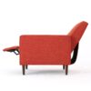 Macedonia - Mid Century Modern Button Tufted Fabric Recliner - Orange - Image 13