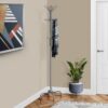 Free Standing Coat Rack 12 Hooks For Entryway - Silver - Image 3
