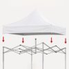 10 0 Ft Canopy Replacement Top With 4 Pack Weight Bags Pop Up Tent Cover Only Frame Not Included - White - Image 4