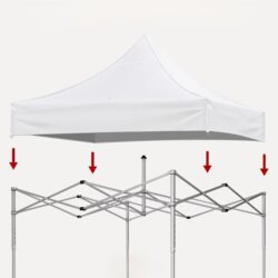 10 0 Ft Canopy Replacement Top With 4 Pack Weight Bags Pop Up Tent Cover Only Frame Not Included - White