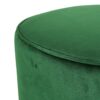 Round Velvet Ottoman, Upholstered Foot Stool For Living Room, Entryway - Emerald - Image 9