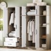6 Door Wardrobe With Shelves And Drawers - Natural - Image 15