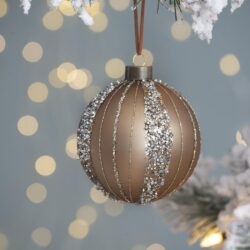 Christmas Ball Ornaments, Decorative Hanging Ball Christmas Tree Ornaments For Holiday Party Decorations (Set of 12) - Gold