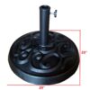Rust-Resistant Resin Umbrella Base - Black - Image 6