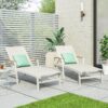 Oxton - Chaise Lounge Stylish Outdoor Seating - White - Image 3